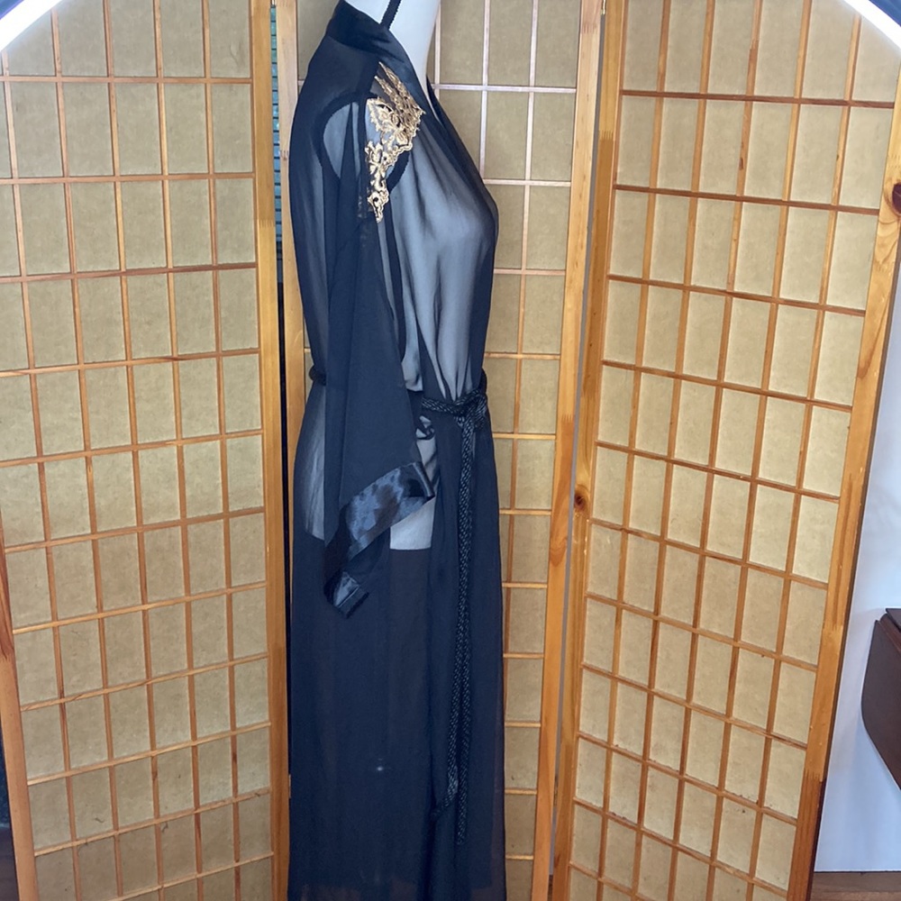 Secret Treasures Robe Black Sheer Robe - Picture 3 of 11